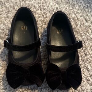 GAP Kids Velvet Black Mary Jane Shoes